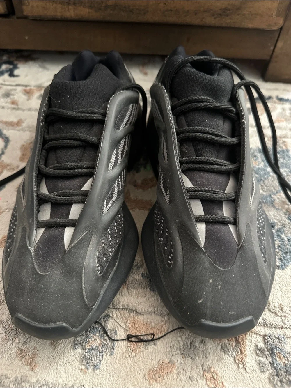 All black Yeezy 700 V3 Dark Glow